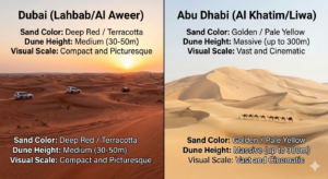should we do desert safari from dubai or abu dhabi