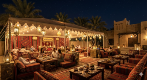 traditional BBQ dinner menu at Al Khaima