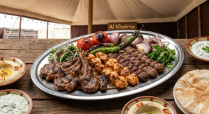 traditional BBQ dinner menu at Al Khaima