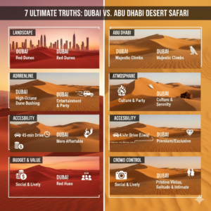 should we do desert safari from dubai or abu dhabi,