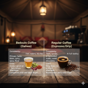 difference between Bedouin coffee and regular coffee
