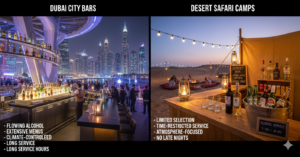 Can you get alcohol or beer during a Dubai desert safari