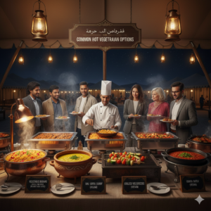 vegetarian and vegan food available at desert safari camps